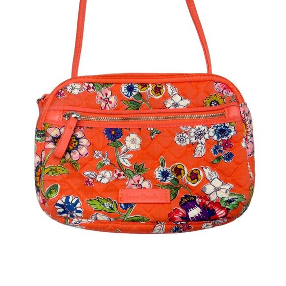 Vera Bradley Coral Floral Crossbody Bag Mini Bag - Picture 3 of 10